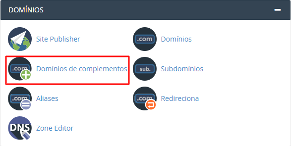 domínios-completementos-cpanel