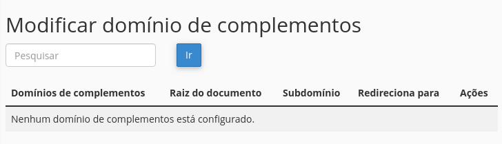 modificar dominio de complemento cpanel